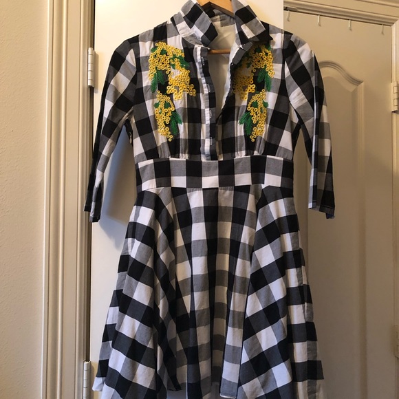 Chicwish Dresses & Skirts - Gingham mini shirt dress